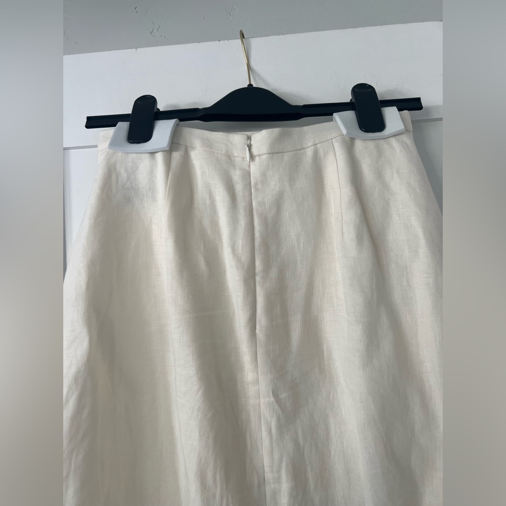 Brooks Brothers White Linen Maxi Skirt size 0 - Picture 8 of 12